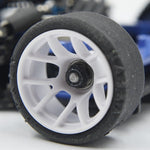 YEAH RACING PLASTIC WIDE RIM SET 11MM (OFFSET 0 +1 +2 +3) WHITE FOR 1/28 RWD MINI-Z