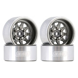 INJORA 1.0" Negative Offset 3.78mm Deep Dish Stamped Steel Wheel Rims for 1/24 RC Crawlers (4) (W1004)