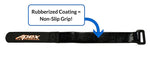 Apex RC 16mm x 200mm HD Rubberized Battery Strap - 5 Pack