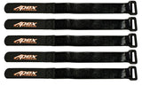 Apex RC 16mm x 200mm HD Rubberized Battery Strap - 5 Pack