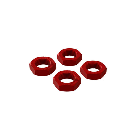 ARRMA Aluminum Wheel Nuts 17mm Red (4)