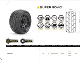 Powerhobby 1/10 2.8 ST Super Sonic Belted Tires (2) with Removable Hex Wheel