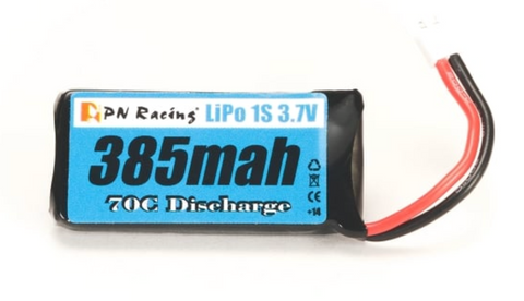 PN Racing LiPo 1S 3.75V 385mah 70C Battery