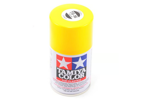 Tamiya TS-16 Yellow Lacquer Spray Paint (100ml)