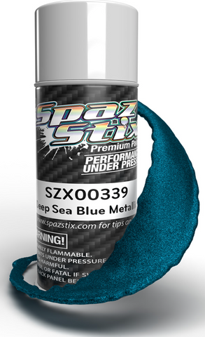 Spaz Stix Deep Sea Blue Metallic Aerosol Paint, 3.5oz Can