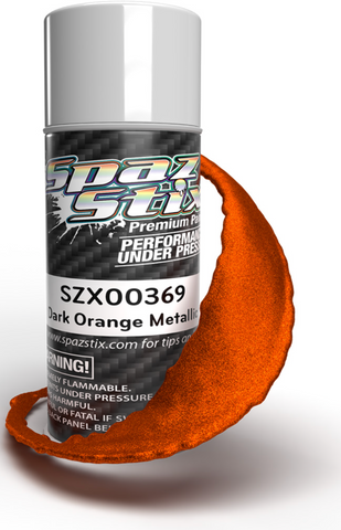 Spaz Stix Dark Orange Metallic Aerosol Paint, 3.5oz Can