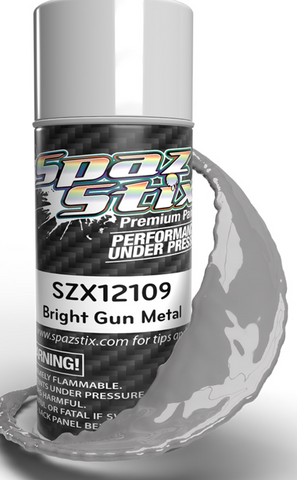 Spaz Stix Bright Gunmetal Aerosol Paint, 3.5oz Can