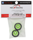NEXX Racing Mini-Z RWD "JUD" EVO Front Threaded Side-Wall Carbon-Fiber Rims (2mm Offset) (Green) (2)