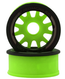 NEXX Racing Mini-Z RWD "JUD" EVO Rear Threaded Side-Wall Carbon Fiber Rims (2mm Offset) (Green) (2)