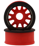 NEXX Racing Mini-Z RWD "JUD" EVO Rear Threaded Side-Wall Carbon Fiber Rims (2mm Offset) (Red) (2)