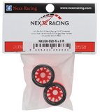 NEXX Racing Mini-Z RWD "JUD" EVO Rear Threaded Side-Wall Carbon Fiber Rims (2mm Offset) (Red) (2)
