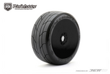 Powerhobby 1/8 Buggy Super Sonic Belted Tires Mounted on Black Dish Wheels