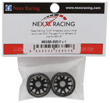 NEXX Racing Mini-Z RWD "JUD" EVO Front Threaded Side-Wall Carbon Fiber Rims (Black) (2) (1mm Offset)