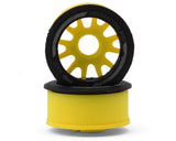NEXX Racing Mini-Z RWD "JUD" EVO Rear Threaded Side-Wall Carbon Fiber Rims (3mm Offset) (Yellow) (2)