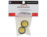 NEXX Racing Mini-Z RWD "JUD" EVO Rear Threaded Side-Wall Carbon Fiber Rims (3mm Offset) (Yellow) (2)