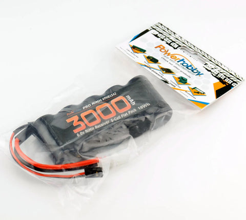 Powerhobby 6v 3000mAh 5-Cell Flat Receiver RX NiMH Battery 1/5 Scale