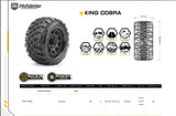 Powerhobby 1/10 2.8 MT King Cobra Belted Tires (2) With Removable Hex Wheels