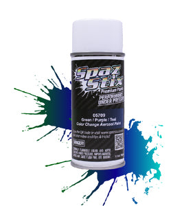 Spaz Stix Color Change Aerosol Paint, Green/Purple/Teal, 3.5oz Can