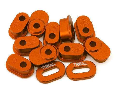 Treal Hobby Losi Promoto MX CNC Aluminum Chain Tensioner Adjustment Insert Set (Orange)