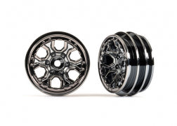 Traxxas TRX-4M Wheels, 1.0 Black Chrome - 9770-BLKCR
