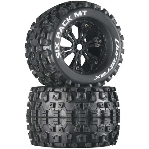 Duratrax Six-Pack MT 3.8" Mounted Tires, Black (2)