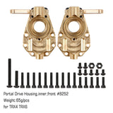 INJORA 2Pcs Brass Inner Front Portal Drive Housings #8252 for TRX-4 TRX-6