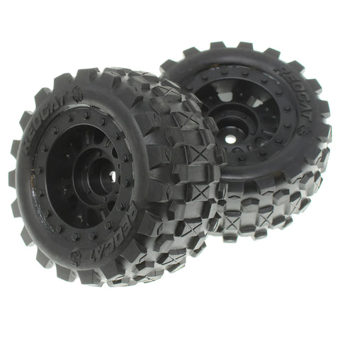 Redcat Racing Pre-mounted 1/16th Scale Tires(Black)(2pcs)