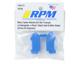 RPM 30 Deg Caster Block Set (Blue) (2) (Rustler, Stampede, Slash)