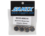 Samix SCX10 III Brass 12mm Hex Adapter (4) (6mm)
