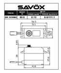 Savox Waterproof Standard Digital Servo 0.13sec/111.1oz @ 7.4V