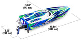 Traxxas Spartan 36" SR Velineon Brushless Self Righting V-Hull Race Boat - Green