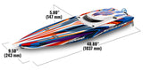 Traxxas Spartan 36" SR Velineon Brushless Self Righting V-Hull Race Boat - Orange