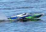 Traxxas Spartan 36" SR Velineon Brushless Self Righting V-Hull Race Boat - Green