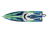 Traxxas Spartan 36" SR Velineon Brushless Self Righting V-Hull Race Boat - Green