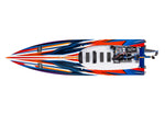 Traxxas Spartan 36" SR Velineon Brushless Self Righting V-Hull Race Boat - Orange