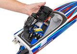 Traxxas Disruptor 26" 4S Brushless V-Hull Race Boat w/ Rapid Right - Blue