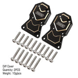 INJORA 2pcs 10g/pcs Black Brass Diff Covers for Axial SCX24 AX24