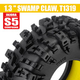 INJORA 1.3" 70*27mm Swamp Claw Tires & Inserts Combo (4)