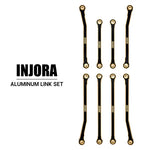 INJORA Black Brass High Clearance Chassis Links for 1/18 Redcat Ascent-18
