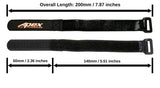 Apex RC 16mm x 200mm HD Rubberized Battery Strap - 5 Pack