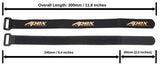 Apex RC 20mm x 300mm HD Rubberized Battery Strap - 5 Pack