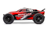 Traxxas Rustler 1/10 Scale 2WD Stadium Truck HD w/USB-C Charger & Battery - RedX