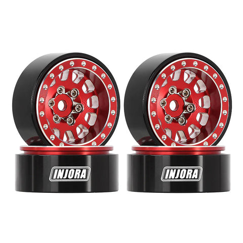 INJORA 1.0 Plus Aluminum Beadlock Wheels for 1/24 1/18 RC Crawler (W1104)