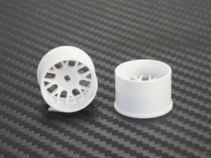 PN Racing Mini-Z AWD Machine Cut BBS Rear Wheel R14mm White