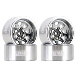 INJORA 1.0" Negative Offset 3.78mm Deep Dish Stamped Steel Wheel Rims for 1/24 RC Crawlers (4) (W1004)