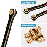 INJORA Black Brass High Clearance Chassis Links for 1/18 Redcat Ascent-18