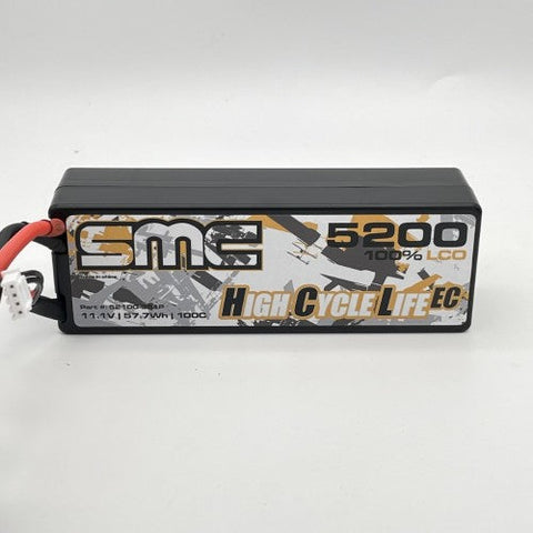 SMC Racing HCL-EC 11.1V 5200mAh 100C Wired Hardcase LiPo - Deans Connector