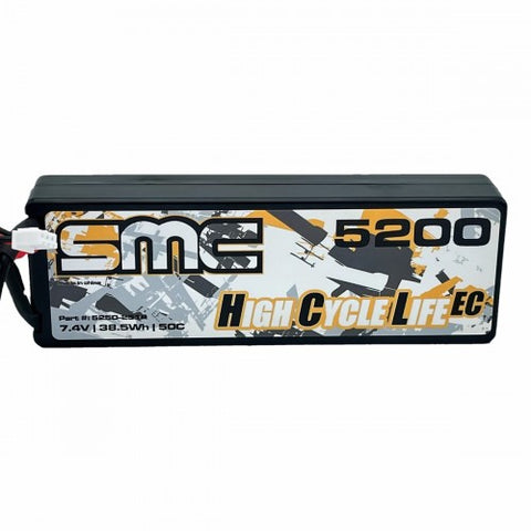 SMC Racing HCL-EC 7.4V 5200mAh 50C Wired Hardcase LiPo - EC5/IC5/SC5 Connector