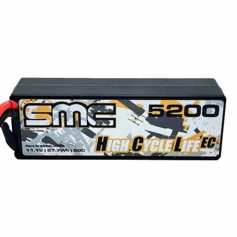 SMC Racing HCL-EC 11.1V 5200mAh 50C Wired Hardcase LiPo - EC5/IC5/SC5 Connector