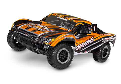 Traxxas Slash 1/10 Scale Electric Short Course Heavy Duty Truck w/ LED Lights - Orange